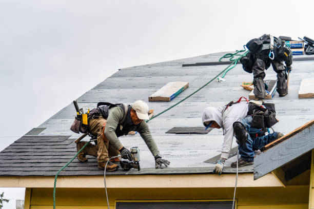 Professional Gutter Installation technician working in Baxter, MN